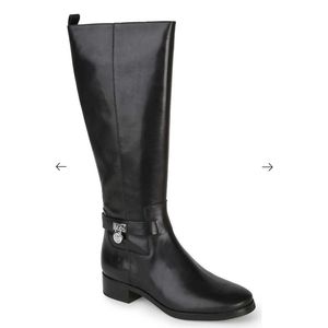 Michael Kors Ryan Black Leather Boots -BRAND NEW IN BOX never worn